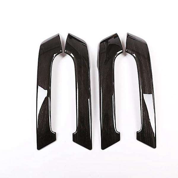 4Pcs Black Ash Wood Car ABS Interior Door Handle Trim for Land Cruiser Prado FJ150 150 2010-2018