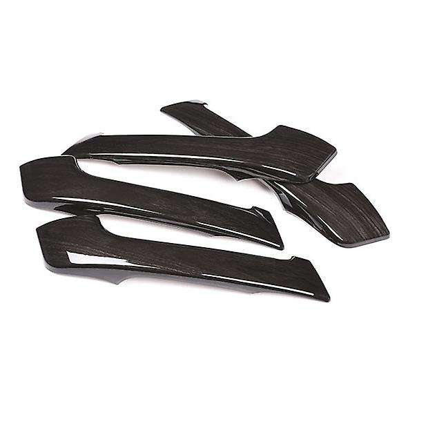 4Pcs Black Ash Wood Car ABS Interior Door Handle Trim for Land Cruiser Prado FJ150 150 2010-2018