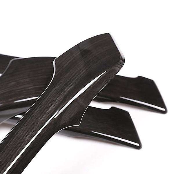 4Pcs Black Ash Wood Car ABS Interior Door Handle Trim for Land Cruiser Prado FJ150 150 2010-2018