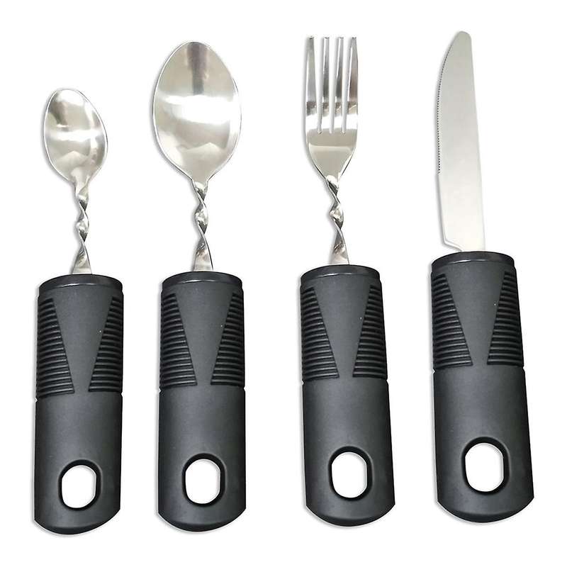 4pcs Bendable Cutlery Disabled Utensil Adult Weighted Utensils Elderly Built Adults Adaptive Tablewa