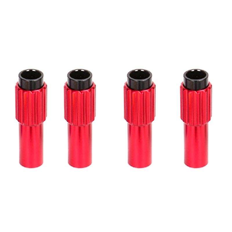 4Pcs Bike Brake Cable Gear Shift Line Adapter Regulator Adjust Housing Cap Red