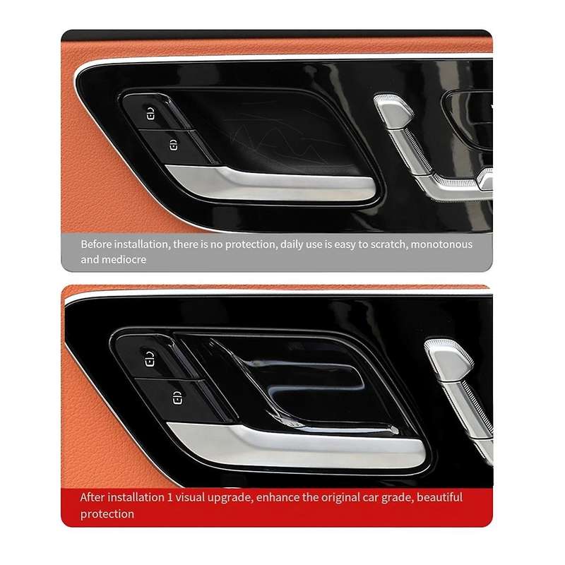 4Pcs Black Inner Door Handle Bowl Cover Trim for C E W214 S W223 GLC EQE EQS-Class 2021-2024 Door B