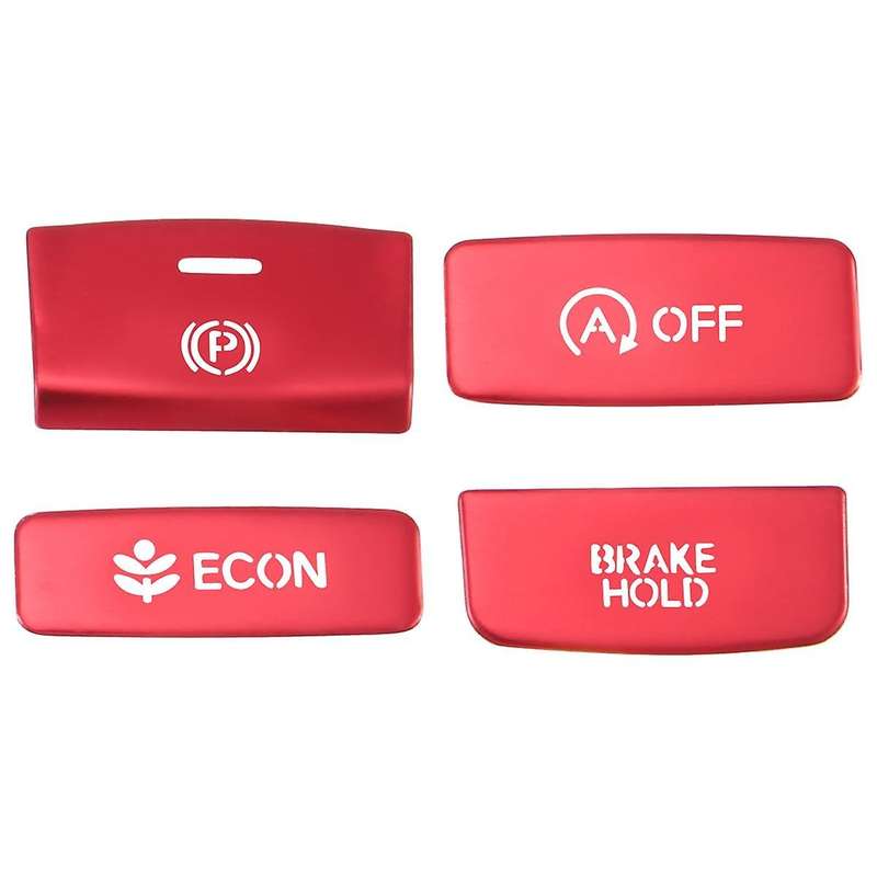 4PCS Brake Button Sticker Cover Trim Decor for 11Th 2022 2023 Red Interior Accessories