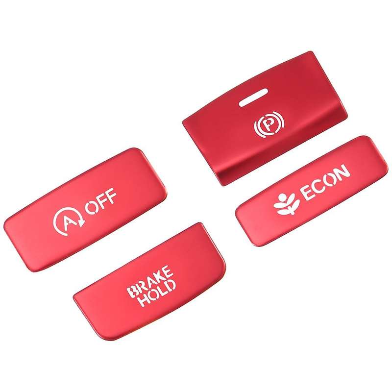 4PCS Brake Button Sticker Cover Trim Decor for 11Th 2022 2023 Red Interior Accessories
