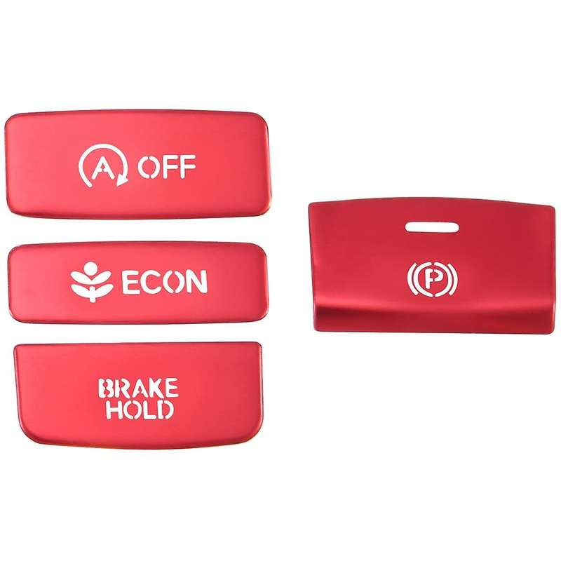 4PCS Brake Button Sticker Cover Trim Decor for 11Th 2022 2023 Red Interior Accessories