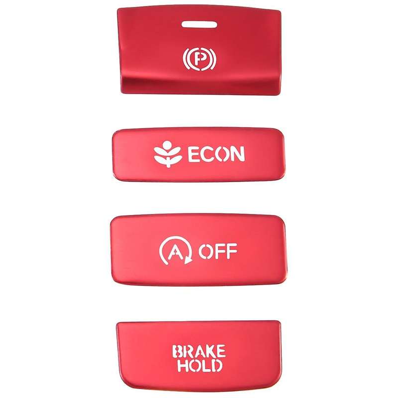4PCS Brake Button Sticker Cover Trim Decor for 11Th 2022 2023 Red Interior Accessories