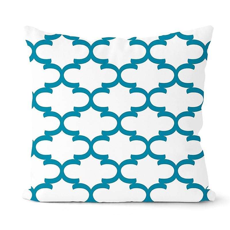 4PCS Blue Geometry Cushion Cover Pillowcase Home Decorative Sofa Square Pillow Cover Bedroom Car De