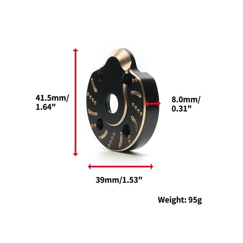 4pcs Brass Weight 95g Outer Portal Drive Housing Steering Cover for Axial Scx10 Iii Capra Utb 1/10
