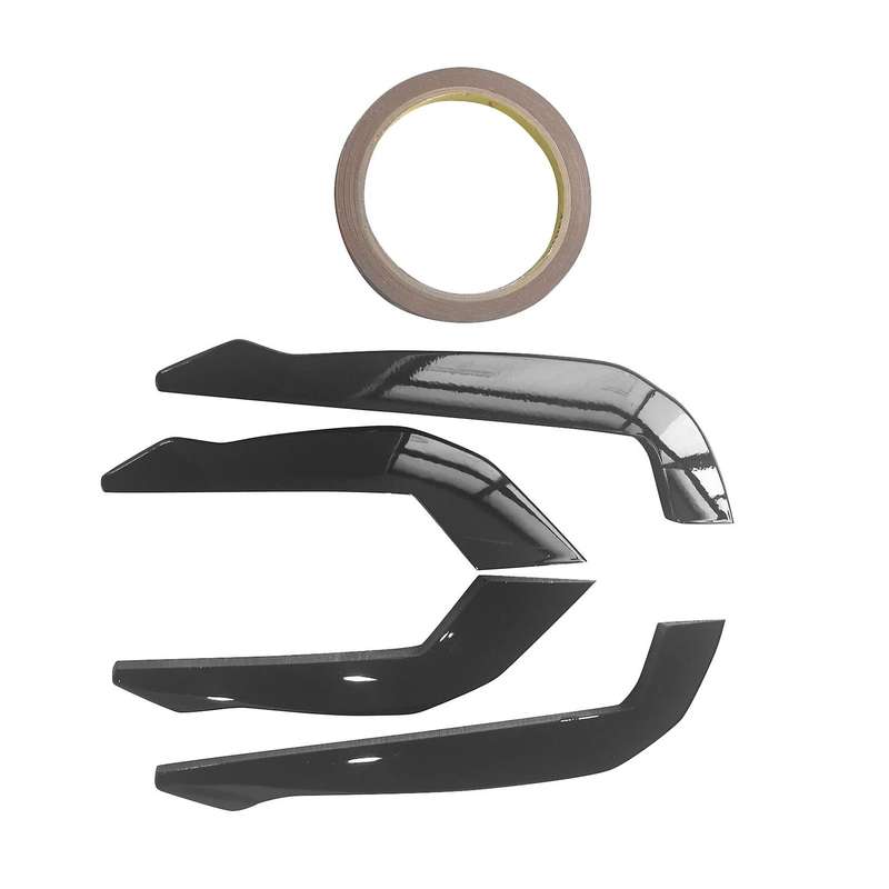 4PCS Bright Black Front Lip Wind Air Knife Canards Splitter for Focus ST-Lline 2019-2021 Side Bumper