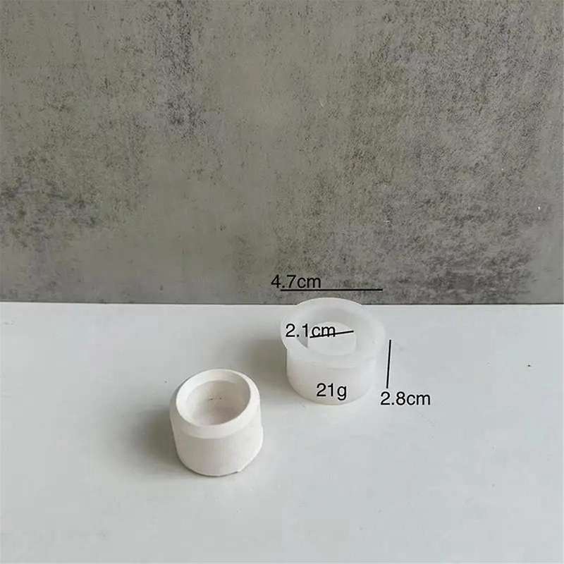 4Pcs Candle Holder Silicone Mold,Silicone DIY Candle Holder Mould Round Candlestick Casting Mould fo