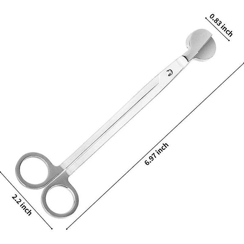 4Pcs Candle Wick Trimmer, Polished Stainless Steel Wick Clipper Cutter, Scissors,Reaches Deep Into C