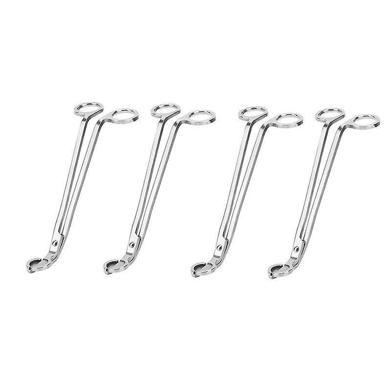 4Pcs Candle Wick Trimmer, Polished Stainless Steel Wick Clipper Cutter, Scissors,Reaches Deep Into C