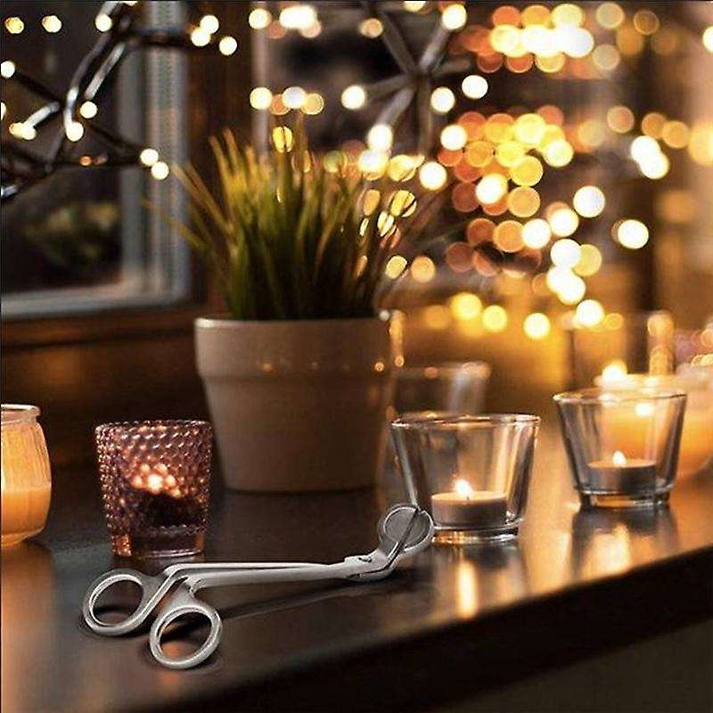 4Pcs Candle Wick Trimmer, Polished Stainless Steel Wick Clipper Cutter, Scissors,Reaches Deep Into C