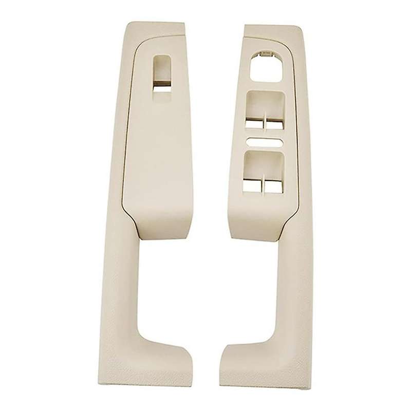 4PCS Car Beige Inner Door Handle Window Switch Control Panel Trim for Superb 2007-2014 LHD