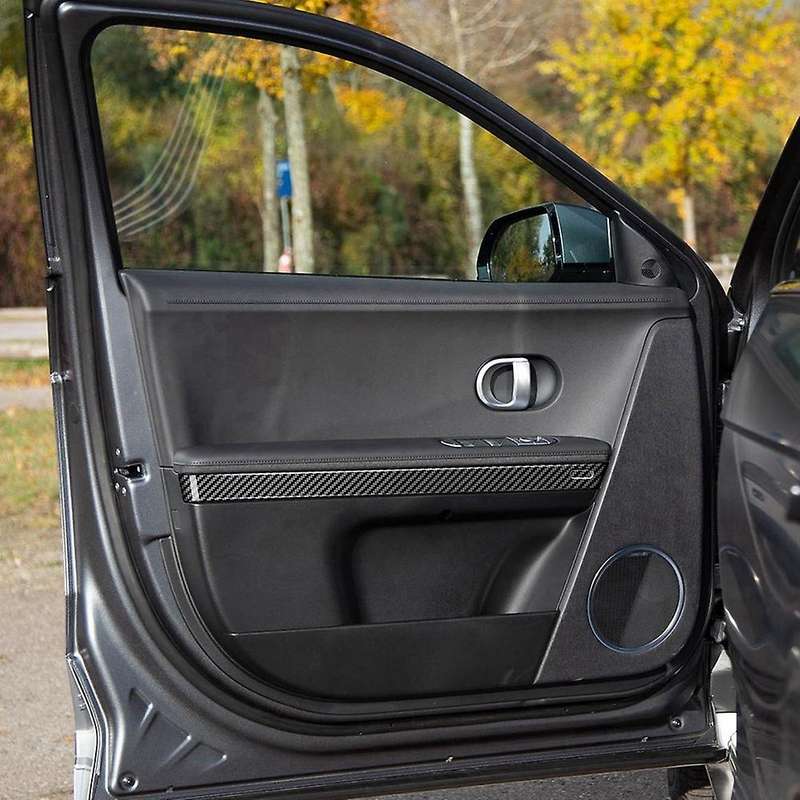4pcs Car Carbon Fiber Interior Door Panel Strips Decoration Cover Trim Fit for Aini 5 Ioniq 2022+