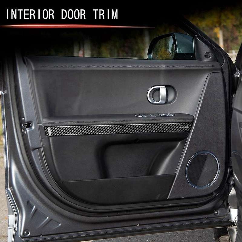 4pcs Car Carbon Fiber Interior Door Panel Strips Decoration Cover Trim Fit for Aini 5 Ioniq 2022+
