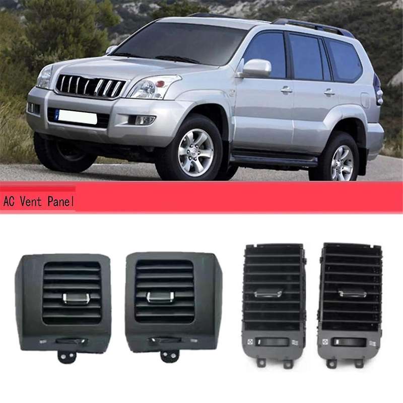 4Pcs Car Dashboard Air Conditioning Vent Outlet for Land Cruiser Prado LC120 GX470 2003-2009 Black