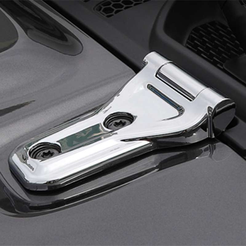 4PCS Car Chrome ABS Engine Hood Hinge Cover Trim for Wrangler JL 2018-2020