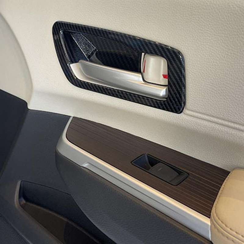 4PCS Car Door Handle Bowl Protector Cover Trim Carbon Fiber ABS Accessories for Sienna 2022