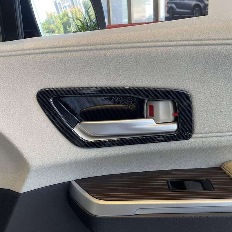 4PCS Car Door Handle Bowl Protector Cover Trim Carbon Fiber ABS Accessories for Sienna 2022