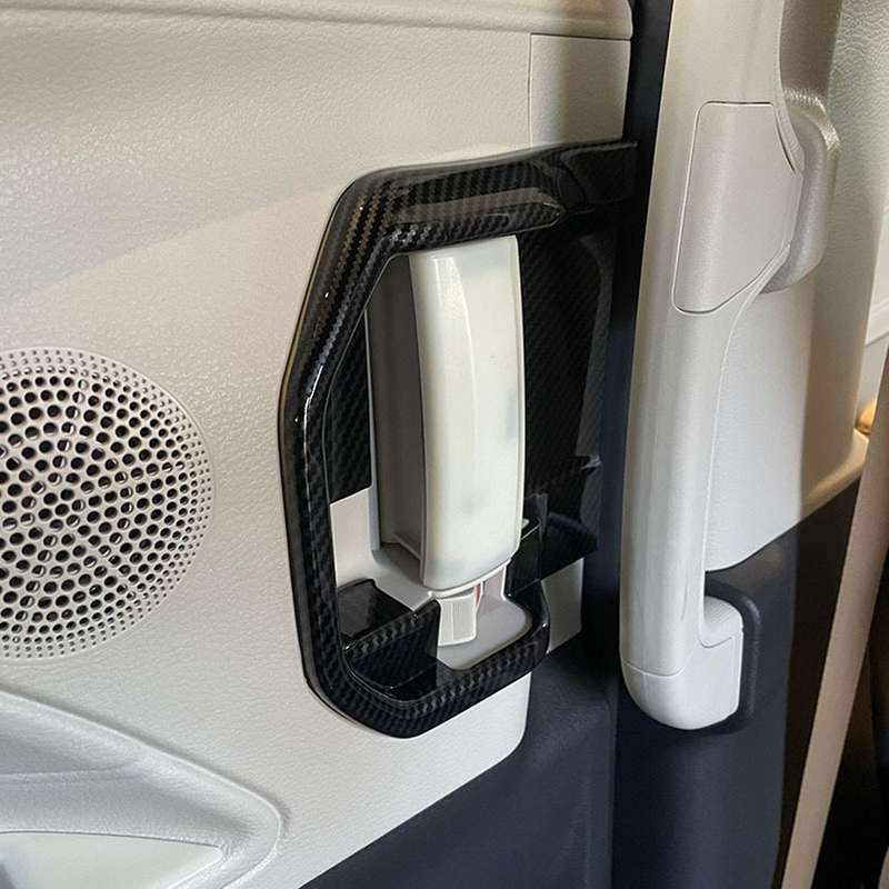 4PCS Car Door Handle Bowl Protector Cover Trim Carbon Fiber ABS Accessories for Sienna 2022