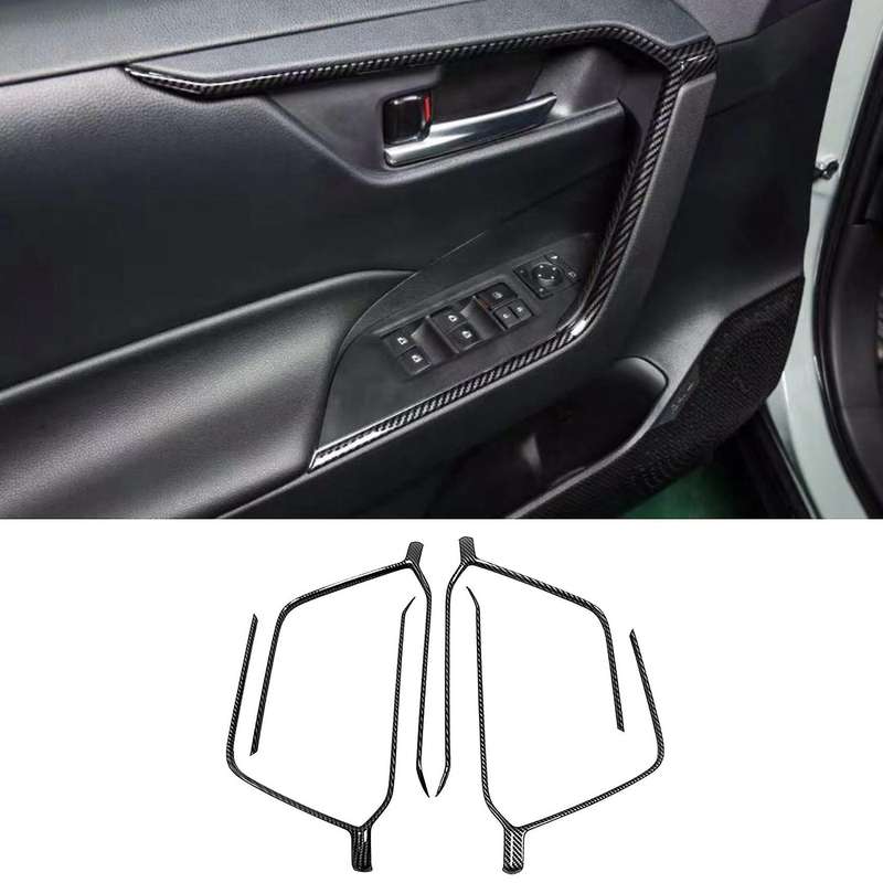 4PCS Car Door Armrest Trim Modification Door Bowl Decoration for 2019-2020
