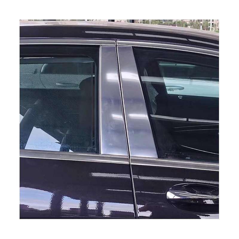 4Pcs Car Door Window B Pillar Trim Panel for E Class 2016-2023 Center Post Aluminum Bright Strip St