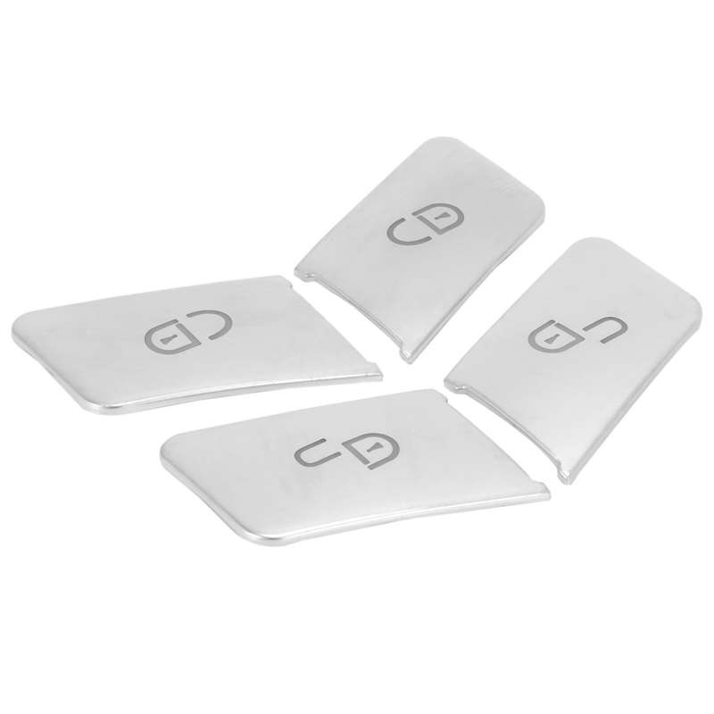 4Pcs Car Door Unlock Buttons Sequins Decoration Cover Trim Compatible Gla Cla Gle Cls Ml Gl A B C E