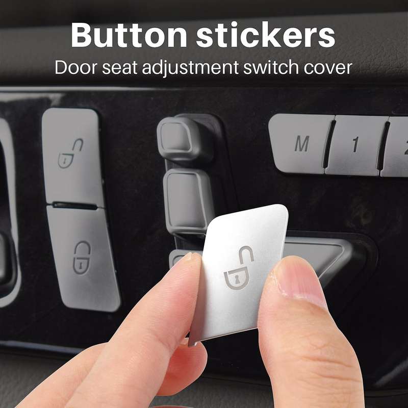 4Pcs Car Door Unlock Buttons Sequins Decoration Cover Trim Compatible Gla Cla Gle Cls Ml Gl A B C E