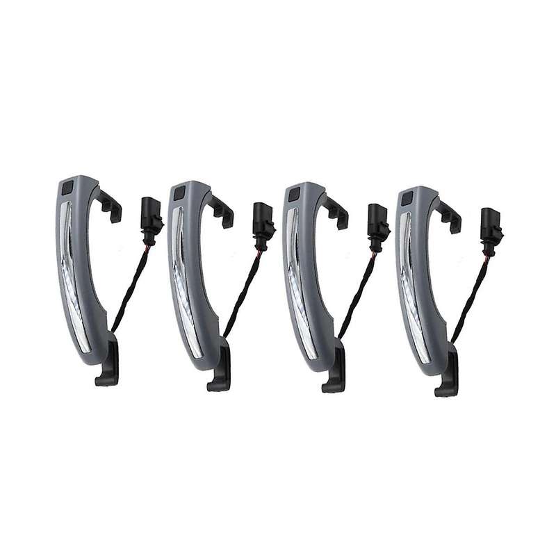 4pcs Car Exterior Door Handle for 2007-2015 4l0837205a 4l0837205b 4l0837207a