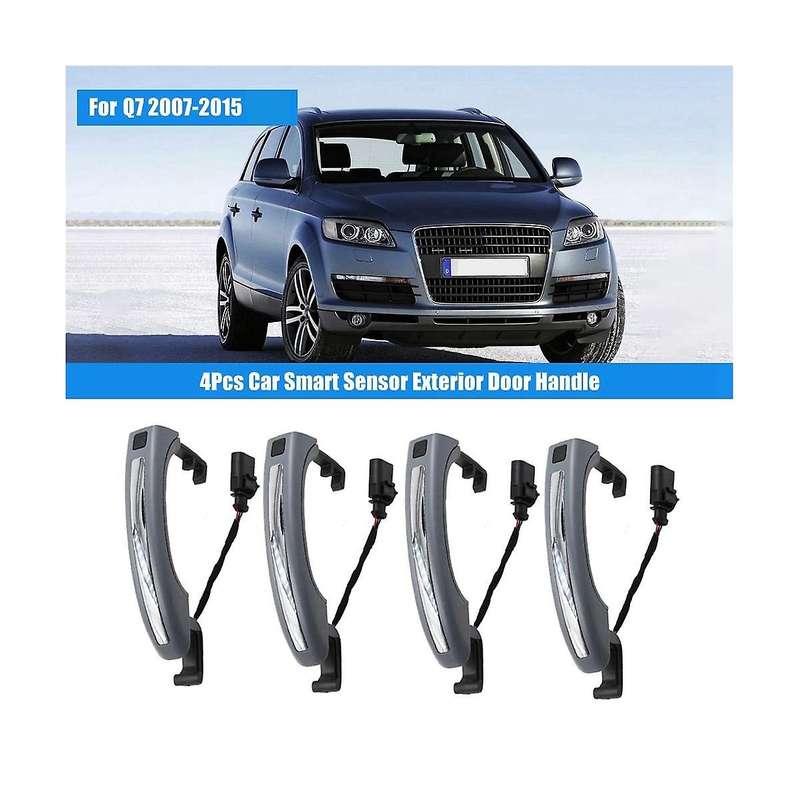 4pcs Car Exterior Door Handle for 2007-2015 4l0837205a 4l0837205b 4l0837207a