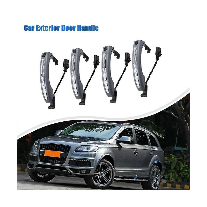 4pcs Car Exterior Door Handle for 2007-2015 4l0837205a 4l0837205b 4l0837207a
