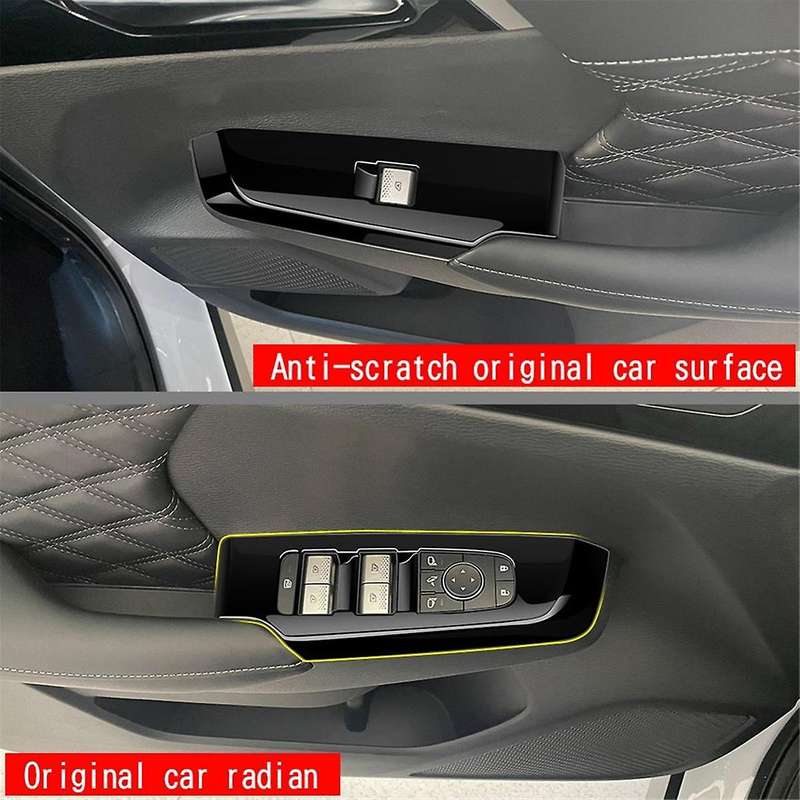 4pcs Car Door Window Lift Button Panel Cover Interior Door Panels Trim for 2022+ Lhd,a