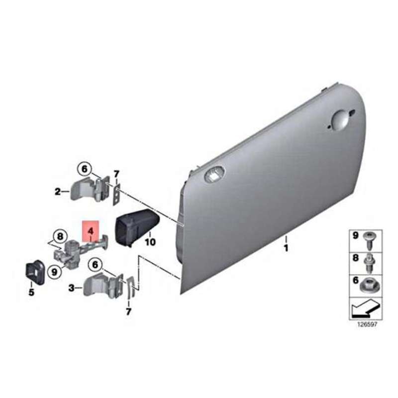 4PCS Car Front Door Brake Stopper 51217176811 for R50 R52 R53 R56 R57 R58 R59 2005-2015 Check Stay