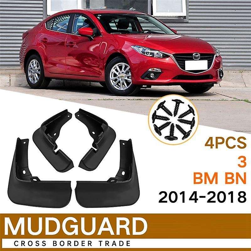 4pcs Car Flaps for 3 Bm Bn Axela Hatchback 2014-2018 Mudguards Flap Splash Flaps Accessories