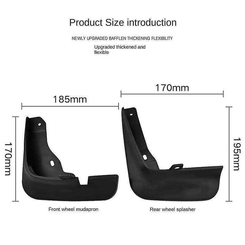 4pcs Car Flaps for 3 Bm Bn Axela Hatchback 2014-2018 Mudguards Flap Splash Flaps Accessories