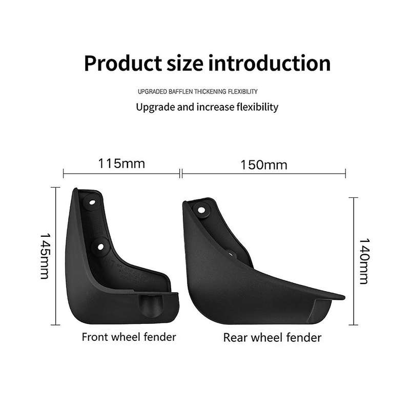 4pcs Car Flaps for Picanto 2011-2018 Mudguards Guard Flap Splash Flaps Accessories
