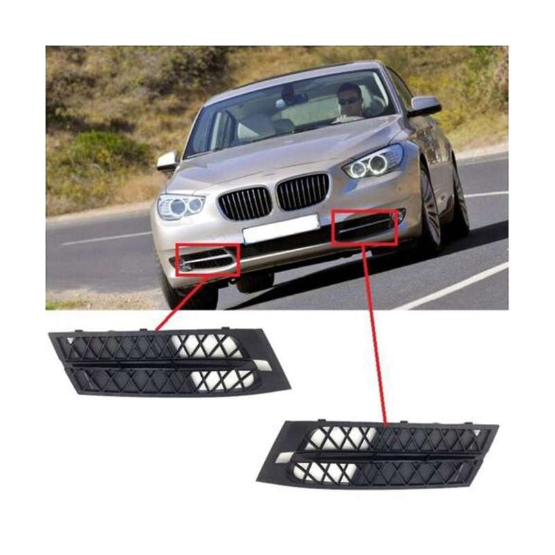4pcs Car Front Bumper Closed Outer Grille for 5' F07 Gt 535i Gt 550i Gt 2010-2013 51117200735 51117