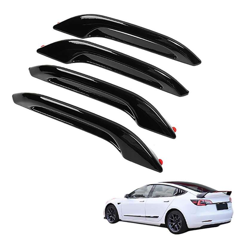 4Pcs Car Glossy Black External Antifreeze Portable Door Handle Wrap Cover for Y Car Modification