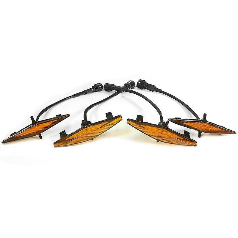 4Pcs Car Grille Led Amber Lights Light for 4Runner 2014-2019