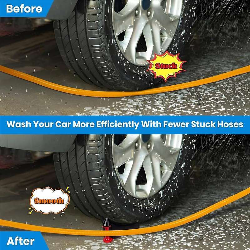 4Pcs Car Hose Guide, Tire Hose Roller for Car Washing, Tire Hose Guide , Car Tires Plastic Wash Tool