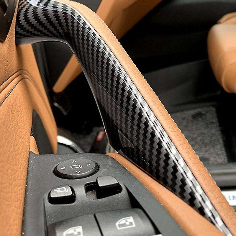 4PCS Car Inner Door Panel Cover Interior Door Pull Handle Cover Trim for  5 Serie G38 G30 2018 2019