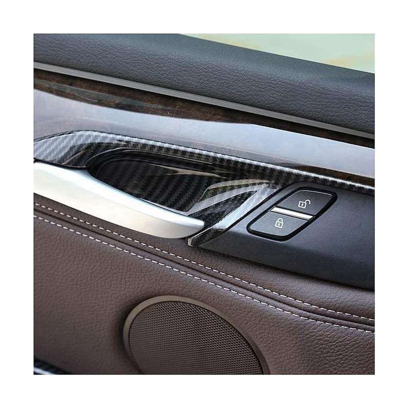 4pcs Car Inner Door Handle Bowl Trim Cover for X5 F15 X6 F16 2014-2018 Armrest Panel Frame Decorati