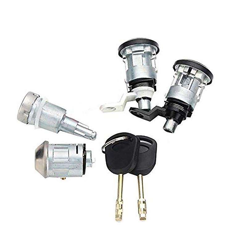 4PCS Car Ignition Switch Left Right Lock Set with 2 Keys for Transit Mk5 1994-1997 1998 1999 2000 95