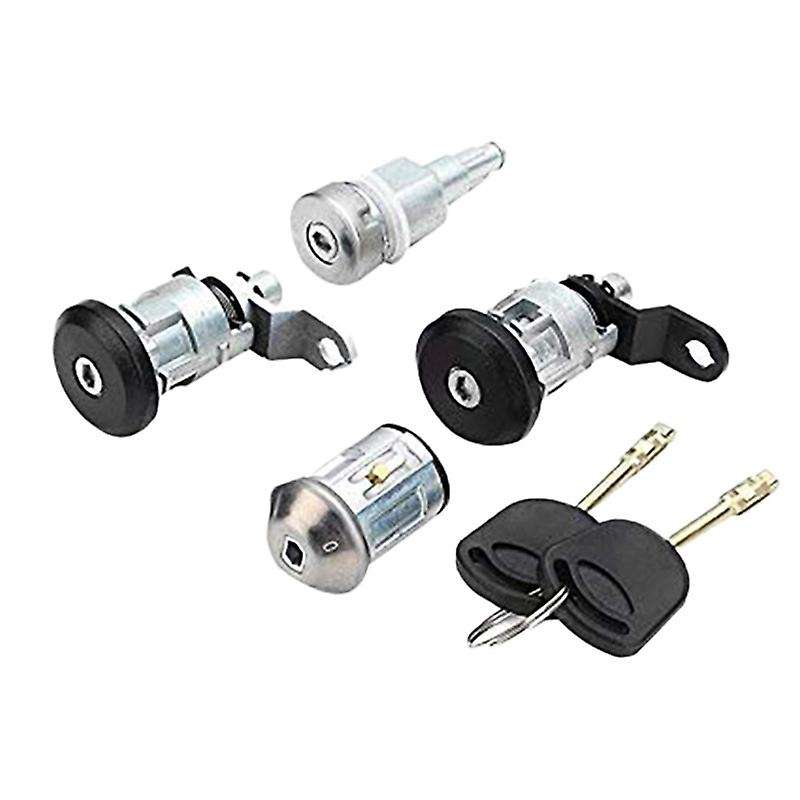 4PCS Car Ignition Switch Left Right Lock Set with 2 Keys for Transit Mk5 1994-1997 1998 1999 2000 95