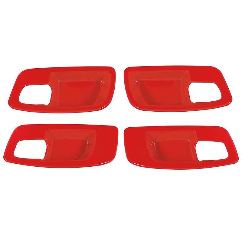 4PCS Car Inner Door Handle Bowl Cover Trim for 2011-2021 Charger Interior Decoration Accessories, Re