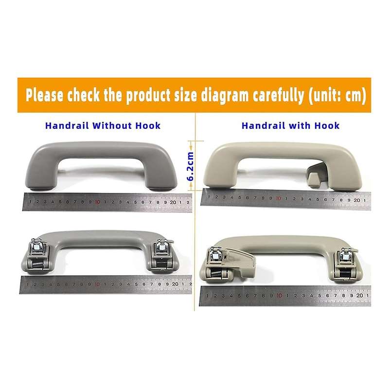 4Pcs Car Inner Roof Armrest Ceiling Pull Handle Door Safety Handle with Hook 74610-52020 for Dark Gr