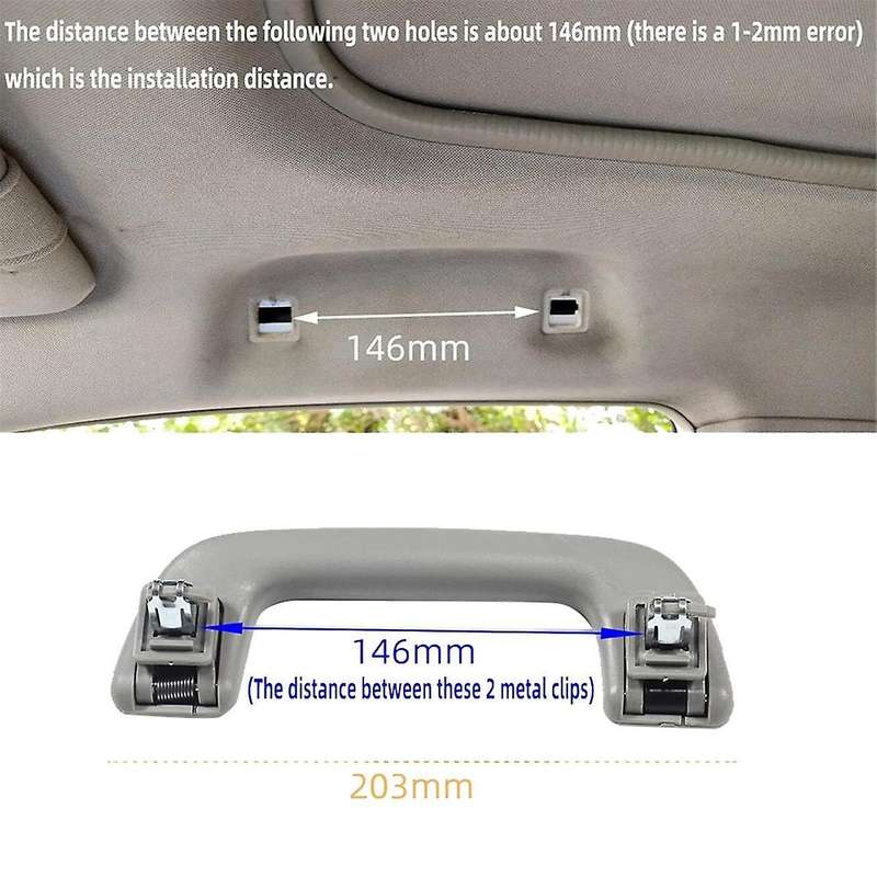 4Pcs Car Inner Roof Armrest Ceiling Pull Handle Door Safety Handle 74610-52020 for Yaris Prius Light