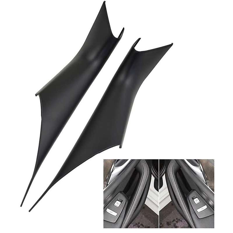 4Pcs Car Interior Black Door Armrest Pull Handle Protective Cover Trim for - 5 Series G30 G38 2018-2