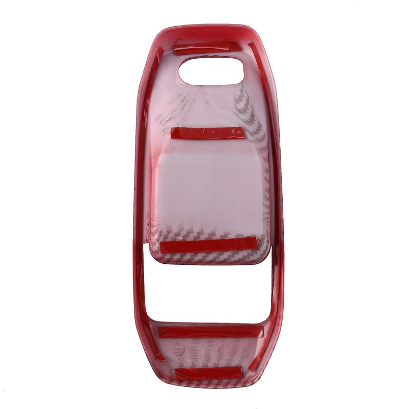 4PCS Car Interior Door Handle Bowl Cover Trim Frame for 2018-2021 Wrangler JL JLU JT 4-Door Red Carb